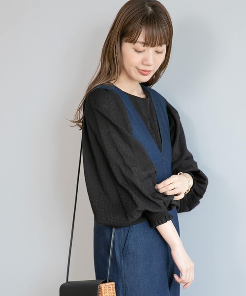 URBAN RESEARCH Sonny Label 「URBAN Label」 長袖ブラウス FREE ブラック レディース