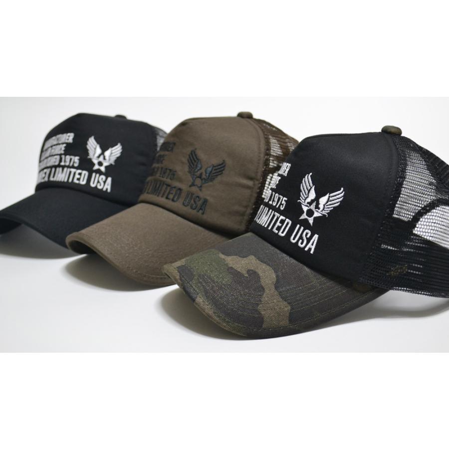 AVIREX 帽子 メッシュキャップ キャップ LIMITED CAP 14670300 刺繍 アビレックス スナップバック メンズ UVカット 紫外線対策 アメリカン