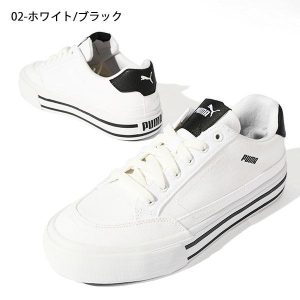 PUMA プーマ レディース 厚底 スニーカー ヒール高3.0cm コート クラシック バルク ローカット シューズ 靴 2025春夏新色 395020