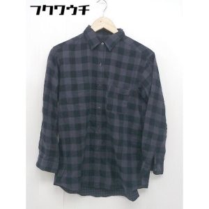 ◇ Spick & Span スピック&スパン チェック 長袖 シャツ グレー ブラック レディース