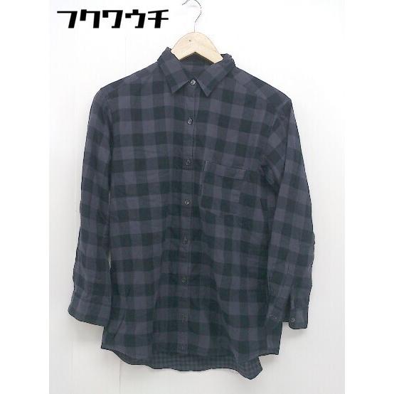 ◇ Spick & Span スピック&スパン チェック 長袖 シャツ グレー ブラック レディース
