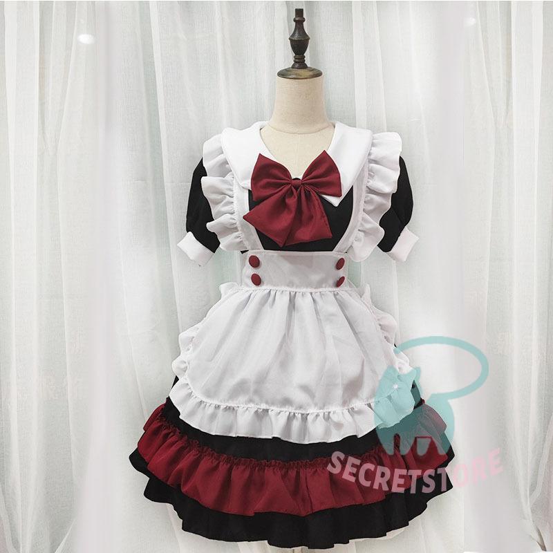 メイド コスプレ 魔女 メイド服 猫 コスチューム 衣装 女王 巫女 仮装 魔法使い 黒 白 ワンピース 吸血鬼レディース ロングドレス パーティー変装 - 画像 (2)