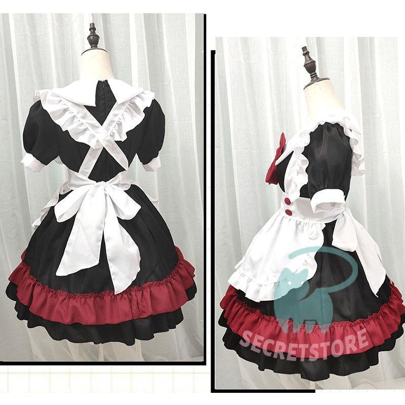 メイド コスプレ 魔女 メイド服 猫 コスチューム 衣装 女王 巫女 仮装 魔法使い 黒 白 ワンピース 吸血鬼レディース ロングドレス パーティー変装 - 画像 (4)