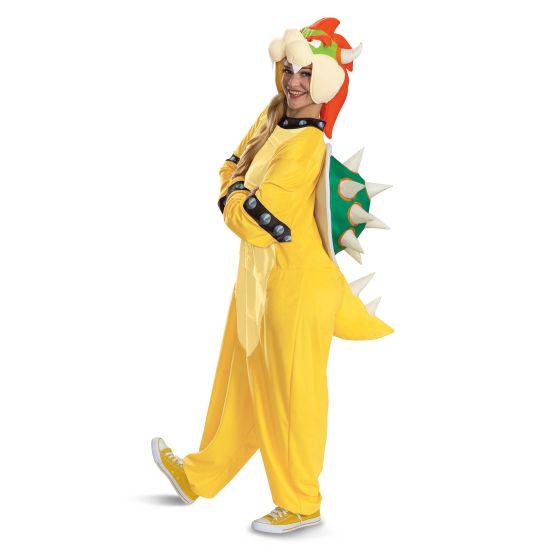 【並行輸入品】ハロウィン コスプレ 仮装 スーパーマリオブラザーズ メンズ Bowser Hooded Jumpsuit Adult クッパ 着ぐるみ 大人用 168389 - 画像 (2)
