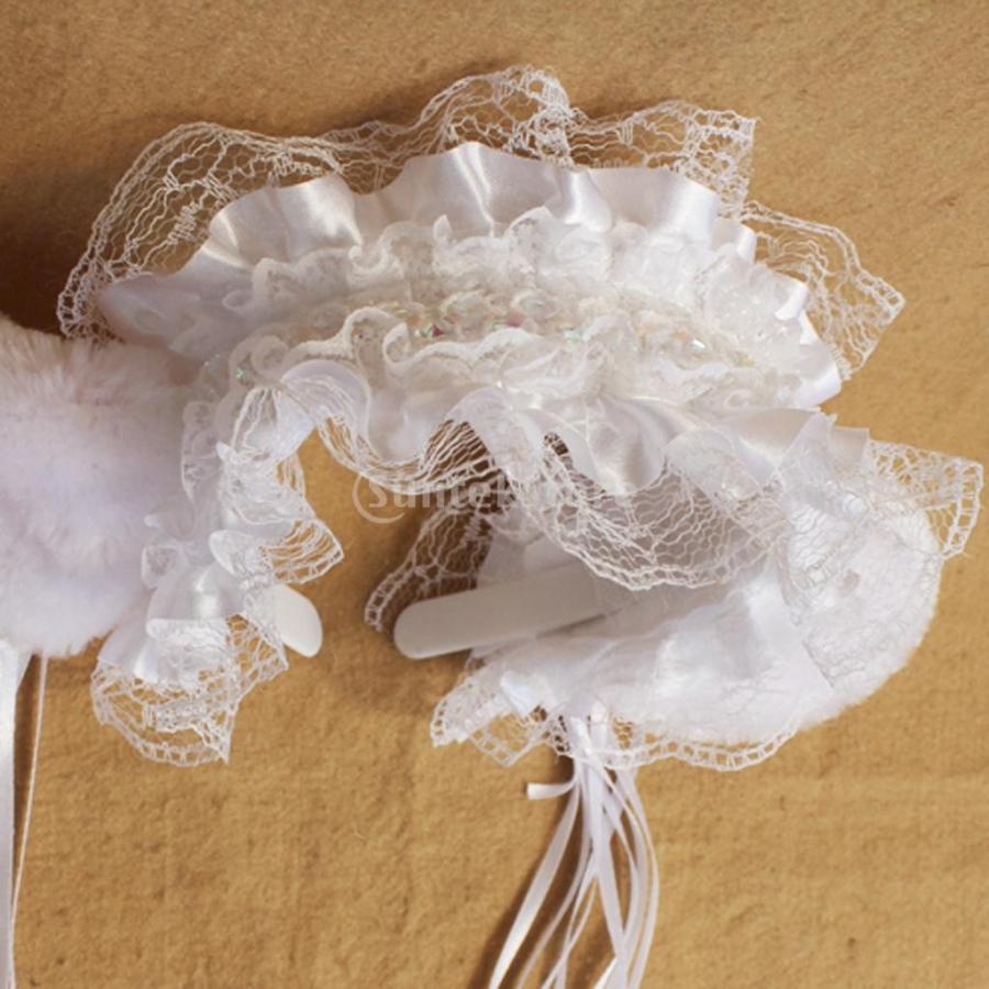 萌え萌え 猫 コスプレ3点セット 猫耳カチューシャ 首輪 ネクタイ 腕輪 - 画像 (2)