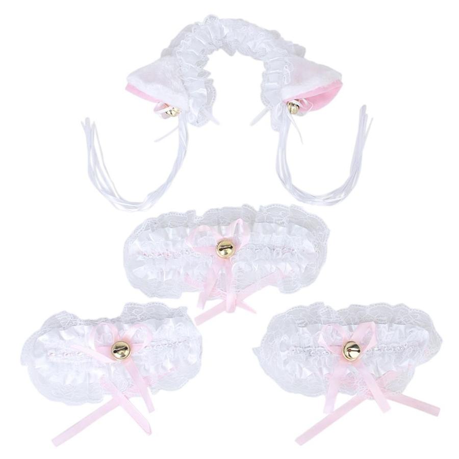 萌え萌え 猫 コスプレ3点セット 猫耳カチューシャ 首輪 ネクタイ 腕輪 - 画像 (7)