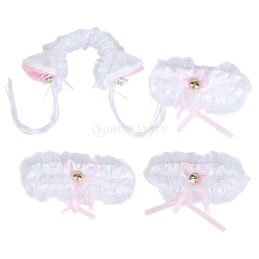 萌え萌え 猫 コスプレ3点セット 猫耳カチューシャ 首輪 ネクタイ 腕輪 - 画像 (9)