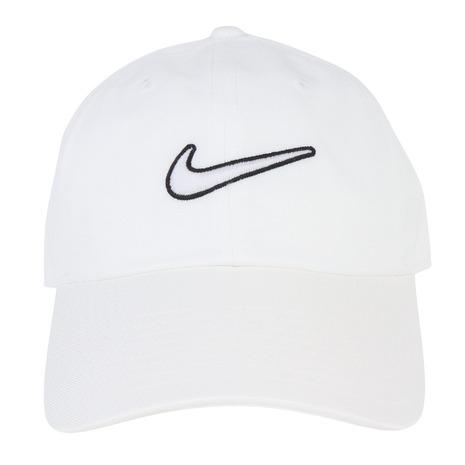NIKE ナイキ(NIKE)(メンズ)帽子 クラブ アンストラクチャード スウッシュ キャップ 白 S-Lサイズ FB5369-100 ランニング ジョギング スポーツ 運動 - 画像 (3)