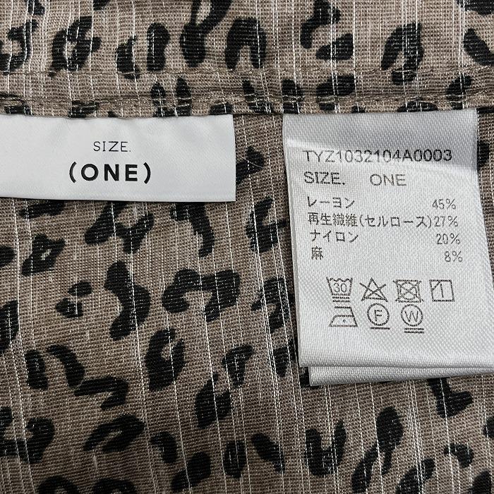 CIAOPANIC TYPY バンドカラーシャツ ヒョウ柄 レオパード レパード 長袖 レーヨン×セルロース×ナイロン×麻 ONE ブラウン レディース - 画像 (5)
