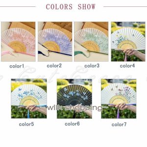 扇子 折りたたみ メンズ レディース フリンジ 花柄 鹿 トンボ 竹骨 絹 チャイナ風 和風 レトロ 漢服 和装 ゆかた 夏着物用 熱中症対策 花火大会 忘年会 和小物