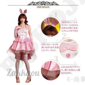 ハロウィン衣装 コスプレ バニーガール うさ耳 レディース 仮装 制服 ミニワンピース ウサギ うさぎ コスチューム 大人 2024 おすすめ